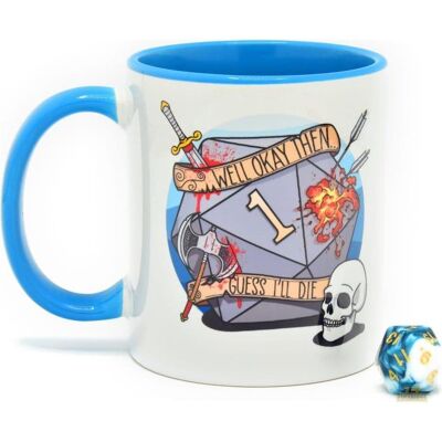 Glass Staff Glassstaff pack mug avec dés D20 Guess I'll Die, Tasse, Weiss, Mehrfarbig Glass Staff Glassstaff pack mug avec dés D20 Guess I'll Die, Tasse, Weiss, Mehrfarbig