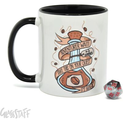 Glass Staff Glassstaff pack mug avec dés D20 Coffee Potion, Tasse, Mehrfarbig Glass Staff Glassstaff pack mug avec dés D20 Coffee Potion, Tasse, Mehrfarbig