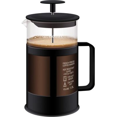 Bollire Coffee-Pot 1.0L Glass Br3104, Kaffeebereiter, Schwarz, Transparent Bollire Coffee-Pot 1.0L Glass Br3104, Kaffeebereiter, Schwarz, Transparent