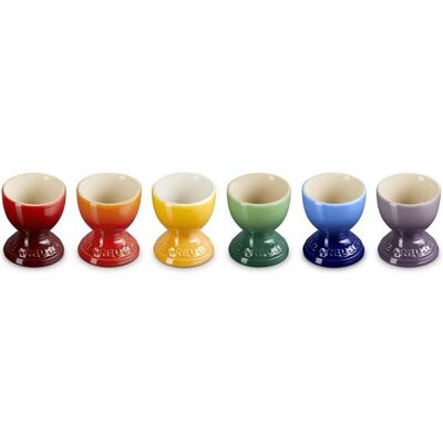 Le Creuset Set 6 egg holder rainbow, Eierbecher, Mehrfarbig Le Creuset Set 6 egg holder rainbow, Eierbecher, Mehrfarbig