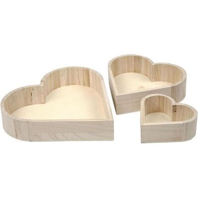 Creativ Company, Dekoschale, Holz Schalen in Herzform Creativ Company, Dekoschale, Holz Schalen in Herzform
