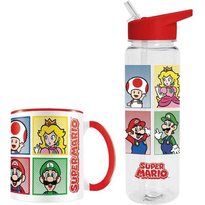 Pyramid Super Mario (4 Colour) Gift Set (Plastic Bottle, Mug & Magnet) V2, Tasse, Mehrfarbig Pyramid Super Mario (4 Colour) Gift Set (Plastic Bottle, Mug & Magnet) V2, Tasse, Mehrfarbig