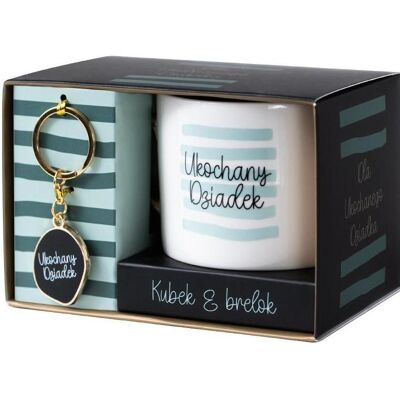 Be happy gifts Geschenkset für Opa, geliebter Opa, Tasse, Grün, Weiss, Schwarz Be happy gifts Geschenkset für Opa, geliebter Opa, Tasse, Grün, Weiss, Schwarz