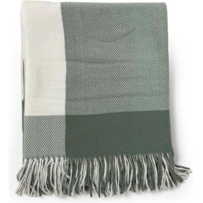 Domoletti, Decke, PLAID BLANKET TENDER 130X160 GREEN/WHITE (160 x 130 cm) Domoletti, Decke, PLAID BLANKET TENDER 130X160 GREEN/WHITE (160 x 130 cm)