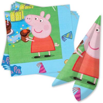 Tib, Servietten, Servietten Peppa Pig Regenbogen (20 Stk., 33 x 33 cm) Tib, Servietten, Servietten Peppa Pig Regenbogen (20 Stk., 33 x 33 cm)
