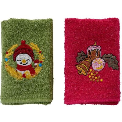 L'essentiel, Handtücher, Xmas Red Green Wash Towel Set 2 Pieces (30 x 50 cm) L'essentiel, Handtücher, Xmas Red Green Wash Towel Set 2 Pieces (30 x 50 cm)