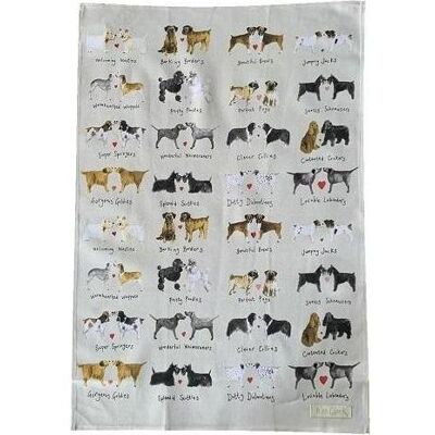 Teka, Geschirrtuch, Küchentuch TT04 Entzückende Hundepaare (65 x 45 cm) Teka, Geschirrtuch, Küchentuch TT04 Entzückende Hundepaare (65 x 45 cm)