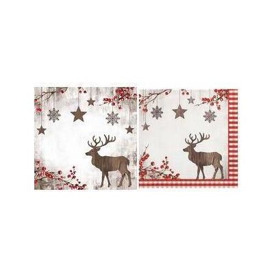 Papstar, Servietten, 20 Servietten, 3-lagig 1/4-Falz 40 cm x 40 cm "X-Mas Deer" (20 Stk., 40 x 40 cm) Papstar, Servietten, 20 Servietten, 3-lagig 1/4-Falz 40 cm x 40 cm "X-Mas Deer" (20 Stk., 40 x 40 cm)