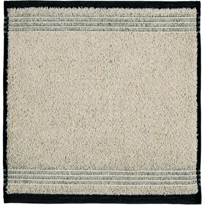 Möve Eden Handtuch - 30x30cm, Baumwolle & Leinen, Schwarz & Natur Möve Eden Handtuch - 30x30cm, Baumwolle & Leinen, Schwarz & Natur