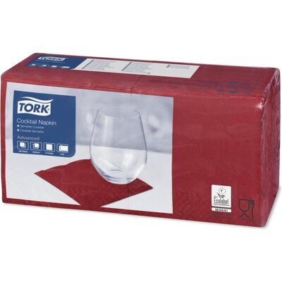 Tork, Servietten, Serviet 24x24 cm 2-lag Bordeaux,200 stk/pk (200 Stk., 24 x 24 cm) Tork, Servietten, Serviet 24x24 cm 2-lag Bordeaux,200 stk/pk (200 Stk., 24 x 24 cm)