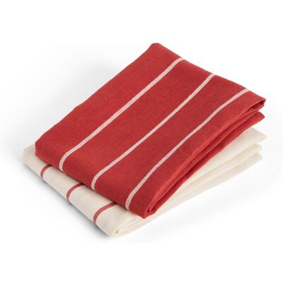 HAY, Geschirrtuch, - Outdoor Market Tea Towel - Set of 2 - Beige & Red Stripes (80 x 52 cm) HAY, Geschirrtuch, - Outdoor Market Tea Towel - Set of 2 - Beige & Red Stripes (80 x 52 cm)