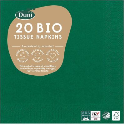 Duni, Servietten, Uni (20 Stk., 24 x 24 cm) Duni, Servietten, Uni (20 Stk., 24 x 24 cm)