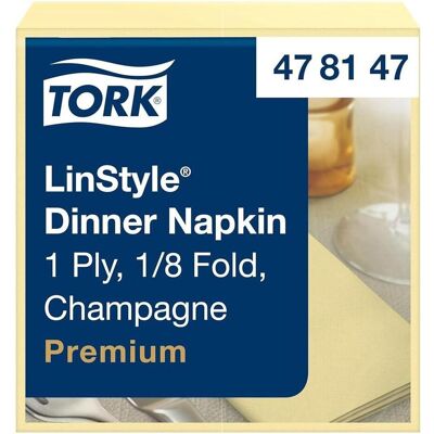 Tork, Servietten, LinStyle 478147 Champagne Dinner Napkin 18Ply 40 x 39 cm 12 x 50 Napkins (50 Stk., 39 x 40 cm) Tork, Servietten, LinStyle 478147 Champagne Dinner Napkin 18Ply 40 x 39 cm 12 x 50 Napkins (50 Stk., 39 x 40 cm)