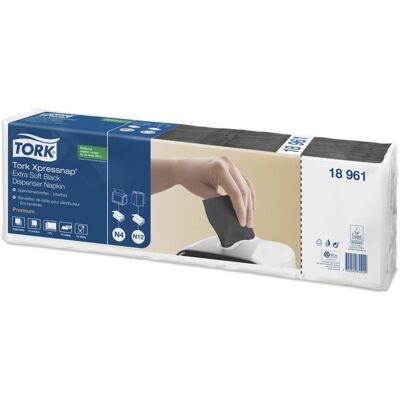 Tork, Servietten, 18961, Black, Monochromatic, 165 mm, 213 mm, 540 mm, 98 mm (8 Stk., 21.30 x 16.50 cm) Tork, Servietten, 18961, Black, Monochromatic, 165 mm, 213 mm, 540 mm, 98 mm (8 Stk., 21.30 x 16.50 cm)