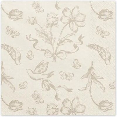 PAW, Servietten, Servietten Blumen (12 Stk., 33 x 33 cm) PAW, Servietten, Servietten Blumen (12 Stk., 33 x 33 cm)