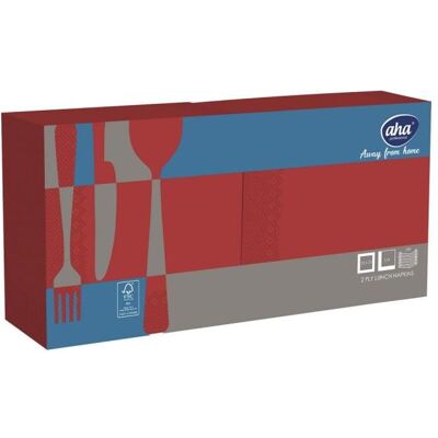 Aha, Servietten, Servietten AFH, 2-lagig, Falzung 1/4, 33x33cm, 250 Stück, rot (250 Stk., 33 x 33 cm) Aha, Servietten, Servietten AFH, 2-lagig, Falzung 1/4, 33x33cm, 250 Stück, rot (250 Stk., 33 x 33 cm)