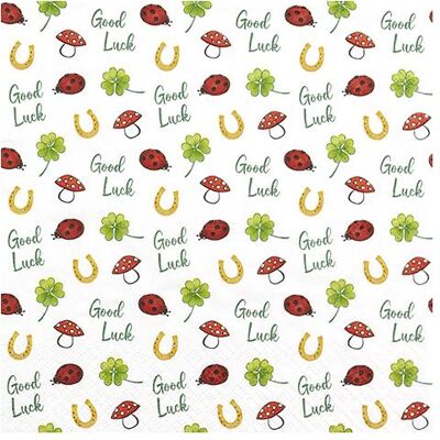 Homefashion, Servietten, Good Luck (20 Stk., 33 x 33 cm) Homefashion, Servietten, Good Luck (20 Stk., 33 x 33 cm)
