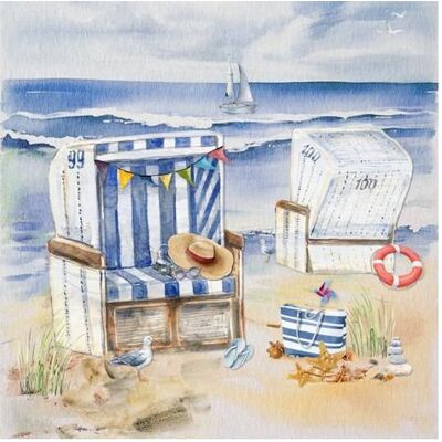 Ti-flair, Servietten, 20 Servietten 33x33 3-lagig Strandkorb (20 Stk., 33 x 33 cm) Ti-flair, Servietten, 20 Servietten 33x33 3-lagig Strandkorb (20 Stk., 33 x 33 cm)