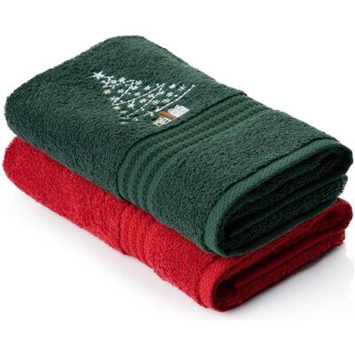 Hermia, Handtücher, New Year Hand Towel Set 2 Pieces (50 x 90 cm) Hermia, Handtücher, New Year Hand Towel Set 2 Pieces (50 x 90 cm)