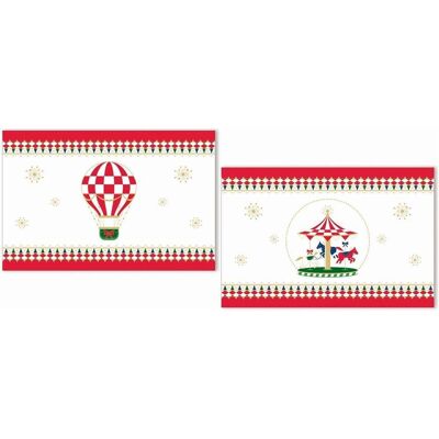 Tischset, Set mit 2 Weihnachtskarussell-Tischsets - 45 5 x 30 cm (2 Stk., 45.50 x 30 cm) Tischset, Set mit 2 Weihnachtskarussell-Tischsets - 45 5 x 30 cm (2 Stk., 45.50 x 30 cm)
