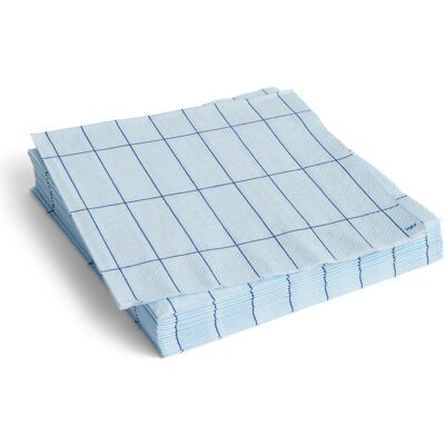 HAY, Servietten, - Pattern Dinner Napkins - Set of 20 - Light Blue & Blue Grid (20 Stk., 40 x 40 cm) HAY, Servietten, - Pattern Dinner Napkins - Set of 20 - Light Blue & Blue Grid (20 Stk., 40 x 40 cm)
