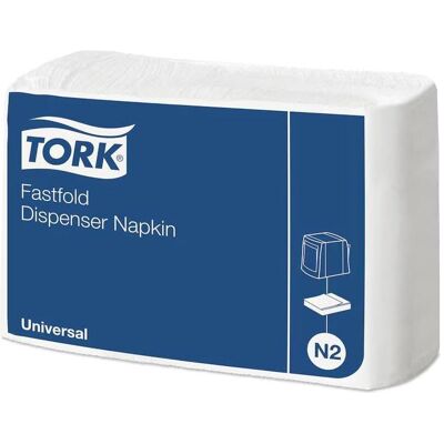 Tork, Servietten, Serviet N2 Compact Fold Hvid,300 stk/pk (300 Stk., 30 x 30 cm) Tork, Servietten, Serviet N2 Compact Fold Hvid,300 stk/pk (300 Stk., 30 x 30 cm)