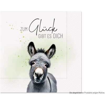 La Vida, Servietten, Serviette 33X33 20St Esel (20 Stk., 33 x 33 cm) La Vida, Servietten, Serviette 33X33 20St Esel (20 Stk., 33 x 33 cm)
