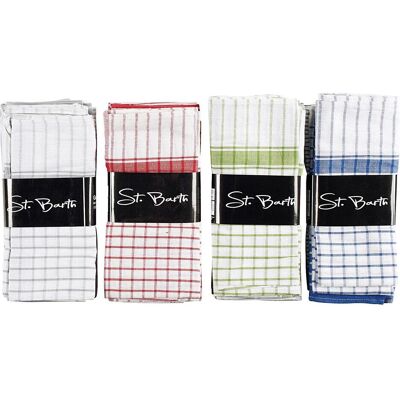 St. Barth Baumwoll Geschirrtuch - Karo-Design - 8er Pack St. Barth Baumwoll Geschirrtuch - Karo-Design - 8er Pack