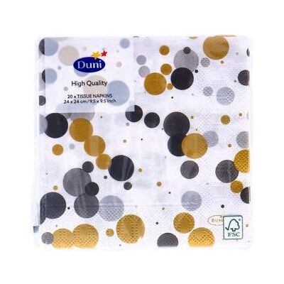 Duni, Servietten, Servietten Festive Bubbles Black, 24x24 cm (20 Stk., 24 x 24 cm) Duni, Servietten, Servietten Festive Bubbles Black, 24x24 cm (20 Stk., 24 x 24 cm)