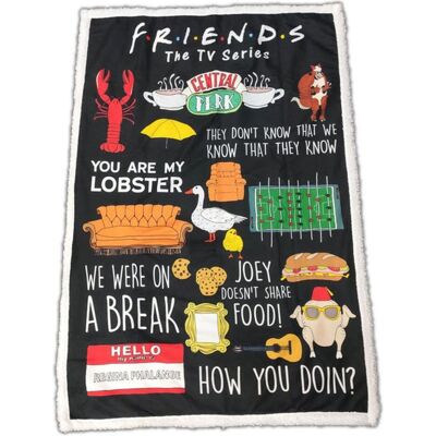 DISTRIBUTIONZ, Decke, Friends - Plaid Sherpa (100x150cm) (150 x 100 cm) DISTRIBUTIONZ, Decke, Friends - Plaid Sherpa (100x150cm) (150 x 100 cm)