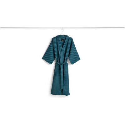 HAY, Bademantel, - Waffle Stripe Bathrobe - One Size - Petrol Blue (One Size) HAY, Bademantel, - Waffle Stripe Bathrobe - One Size - Petrol Blue (One Size)