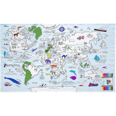 Eat Sleep Doodle, Etui, tischdecke kind - weltkarte Eat Sleep Doodle, Etui, tischdecke kind - weltkarte