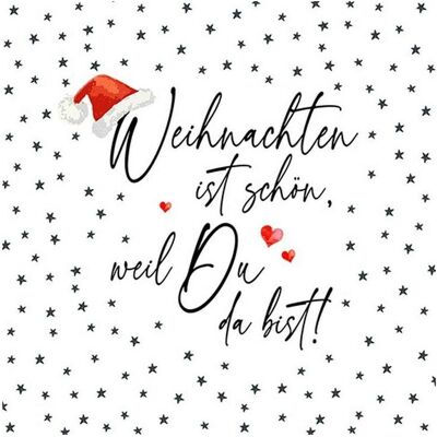 Atelier, Servietten, Weihn.Zelltuchserviette Spruch (20 Stk., 33 x 33 cm) Atelier, Servietten, Weihn.Zelltuchserviette Spruch (20 Stk., 33 x 33 cm)