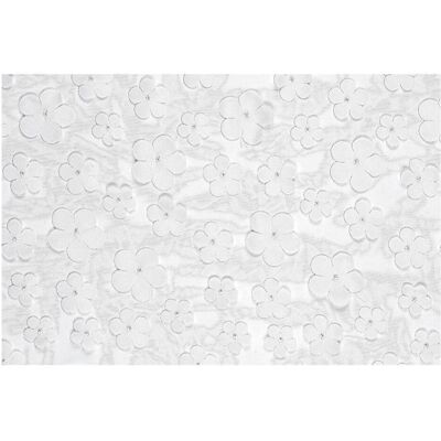 Partydeco, Tischdecke, Tischläufer Blumen weiss 26cm x 5m (500 x 26 cm) Partydeco, Tischdecke, Tischläufer Blumen weiss 26cm x 5m (500 x 26 cm)