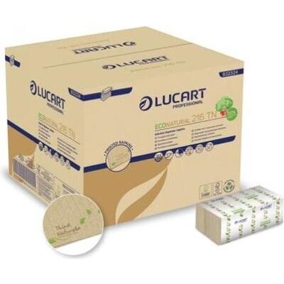 Lucart, Servietten, 6000pcs Dispenser Napkins Interfold 2-Ply Econatural (24 x 16 cm) Lucart, Servietten, 6000pcs Dispenser Napkins Interfold 2-Ply Econatural (24 x 16 cm)