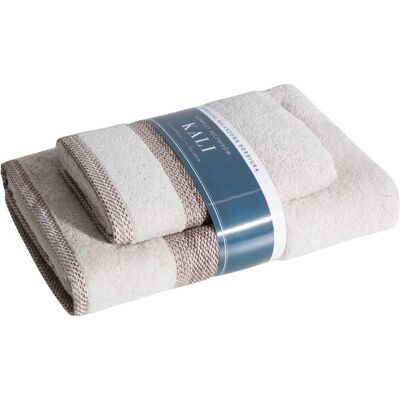 Eurofirany - RE/KPL/2/KALI 500 - Beige - 50x90cm - Handtuchset Eurofirany - RE/KPL/2/KALI 500 - Beige - 50x90cm - Handtuchset