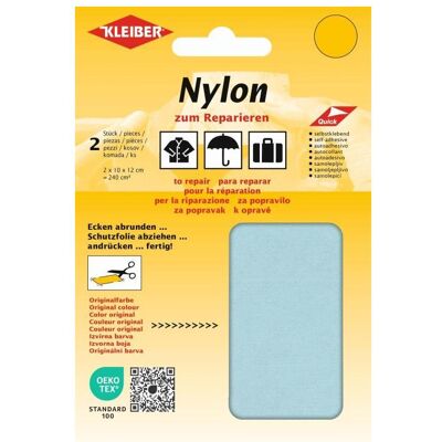 Kleiber Nylon-Flicken 10x12 cm eisblau 2 St, Nähzubehör, Blau Kleiber Nylon-Flicken 10x12 cm eisblau 2 St, Nähzubehör, Blau