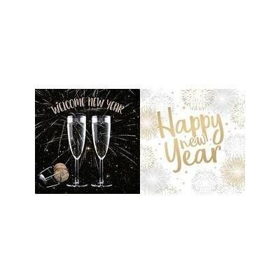 Papstar, Servietten, Happy New Year Happy New Year 30 St. (30 Stk., 33 x 33 cm) Papstar, Servietten, Happy New Year Happy New Year 30 St. (30 Stk., 33 x 33 cm)