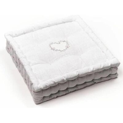 MEVAK LIVING HeartSteel - Boden Kissen - Gestickt Baumwolle MEVAK LIVING HeartSteel - Boden Kissen - Gestickt Baumwolle