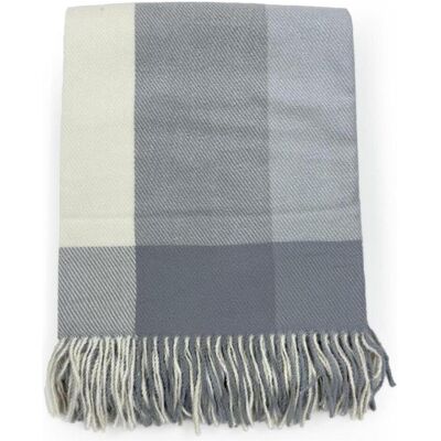 Domoletti, Decke, Plaid TENDER, white/grey, 130 cm x 160 cm (160 x 130 cm) Domoletti, Decke, Plaid TENDER, white/grey, 130 cm x 160 cm (160 x 130 cm)