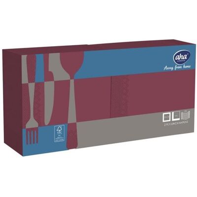 Aha, Servietten, Servietten AFH, 2-lagig, Falzung 1/4, 33x33cm, 250 Stück, kastanienbraun (250 Stk., 33 x 33 cm) Aha, Servietten, Servietten AFH, 2-lagig, Falzung 1/4, 33x33cm, 250 Stück, kastanienbraun (250 Stk., 33 x 33 cm)