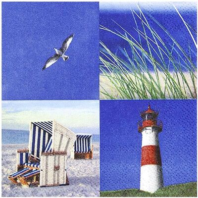 Magni, Servietten, Home Fashion Servietten Maritime Collage 25x25cm 20 Stück 3lagig (20 Stk., 25 x 25 cm) Magni, Servietten, Home Fashion Servietten Maritime Collage 25x25cm 20 Stück 3lagig (20 Stk., 25 x 25 cm)
