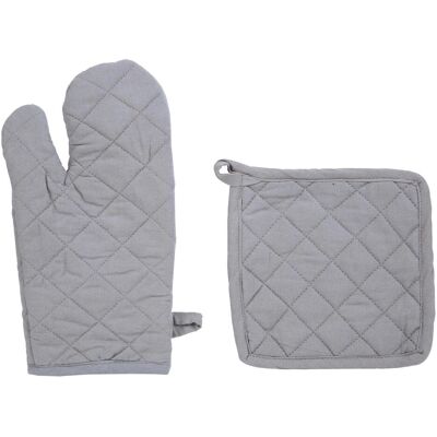 Atmosphera 131515B, Backhandschuhe + Topflappen, Grau Atmosphera 131515B, Backhandschuhe + Topflappen, Grau