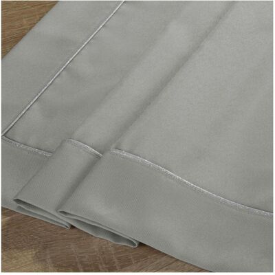 Eurofirany, Tischdecke, KARIN silberne Tischmatte mit Zierstreifen und Besatz 30 x 40 cm, Eurovorhänge 30 x 40 cm (40 x 30 cm) Eurofirany, Tischdecke, KARIN silberne Tischmatte mit Zierstreifen und Besatz 30 x 40 cm, Eurovorhänge 30 x 40 cm (40 x 30 cm)