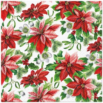 PAW, Servietten, NAPKINS PAPER GLO POINSETT 33X33CM 20PCS (20 Stk., 33 x 33 cm) PAW, Servietten, NAPKINS PAPER GLO POINSETT 33X33CM 20PCS (20 Stk., 33 x 33 cm)