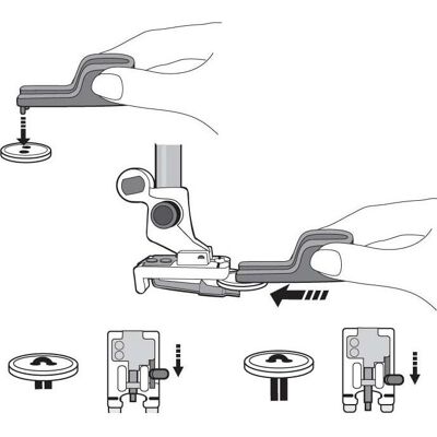 Husqvarna Knopfannähfuss mit Platzierhilfe, Nähzubehör Husqvarna Knopfannähfuss mit Platzierhilfe, Nähzubehör