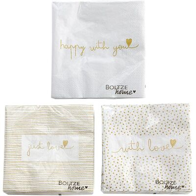 Boltze Home, Servietten, Lunch-Serviette 'Lovana' 20er Pack (20 Stk., 33 x 33 cm) Boltze Home, Servietten, Lunch-Serviette 'Lovana' 20er Pack (20 Stk., 33 x 33 cm)