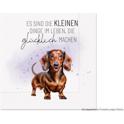 La Vida, Servietten, Serviette 33X33 20St Dackel (20 Stk., 33 x 33 cm) La Vida, Servietten, Serviette 33X33 20St Dackel (20 Stk., 33 x 33 cm)