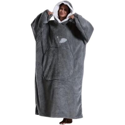 Dema, Decke, Hoodie Sherry 70 x 110 Anthrazitgrau (140 x 90 cm) Dema, Decke, Hoodie Sherry 70 x 110 Anthrazitgrau (140 x 90 cm)