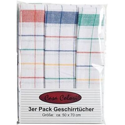 Casa Colori, Geschirrtuch, Geschirrtuch Halbl.3er sort. Casa Colori, Geschirrtuch, Geschirrtuch Halbl.3er sort.